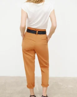 Pantalon 7/8 fuselé June tabac