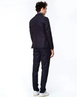 Pantalon 100% Laine Vierge Todd marine