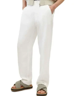 Pantalon 100% Lin Mossbo Pant Pinces blanc