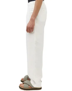 Pantalon 100% Lin Mossbo Pant Pinces blanc