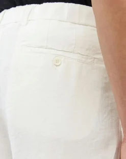 Pantalon 100% Lin Mossbo Pant Pinces blanc