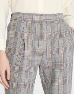 Pantalon ajusté Rink imprimé Prince de Galles gris/noir