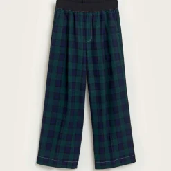 Pantalon ample Anna à carreaux bleu/vert