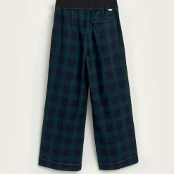 Pantalon ample Anna à carreaux bleu/vert