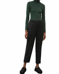 Pantalon cargo en Laine mélangée noir