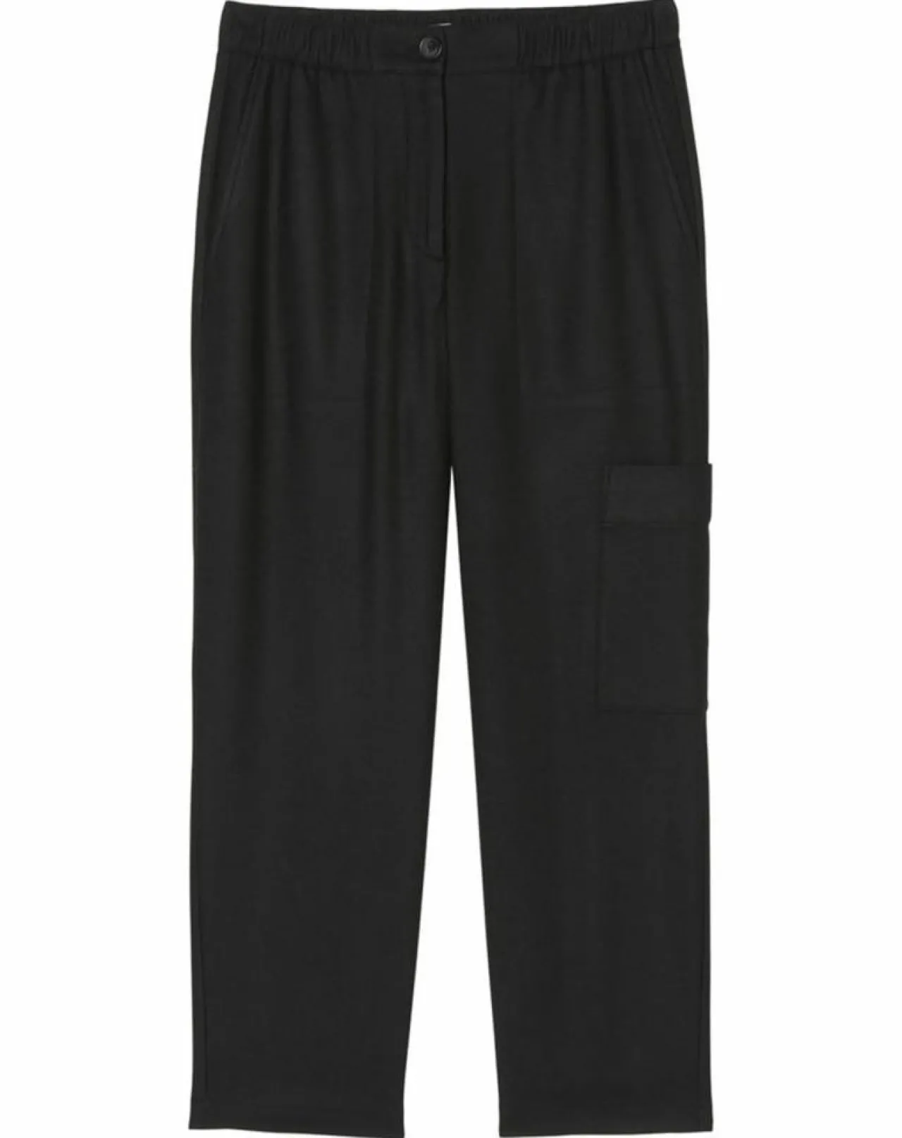 Pantalon cargo en Laine mélangée noir