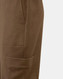Pantalon cargo en Laine mélangée marron