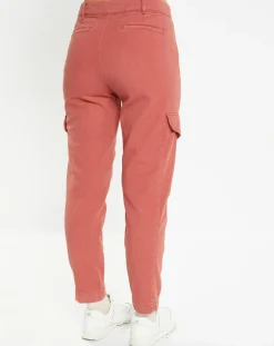 Pantalon cargo en Twill de Coton recyclé Robin rouge foncé