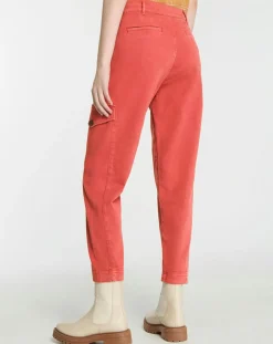 Pantalon cargo en Twill de Coton recyclé Robin rouge foncé