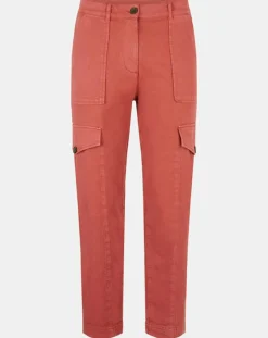 Pantalon cargo en Twill de Coton recyclé Robin rouge foncé