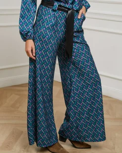 Pantalon Catherine pétrole