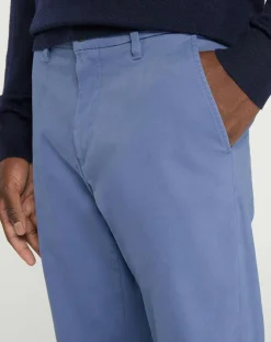 Pantalon chino en Coton bio droit Kutdroit bleu vintage