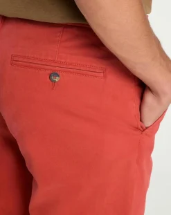 Pantalon chino en Coton bio droit Kutdroit rouge foncé