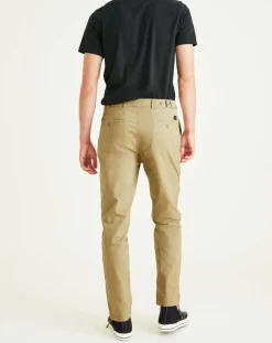 Pantalon chino en Coton Bio Mobile Icon Tapered beige foncé