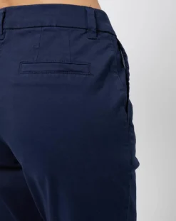 Pantalon chino en Coton mélangé classique bleu marine