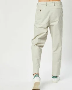 Pantalon chino en Coton Sherman coupe fuselée gris clair