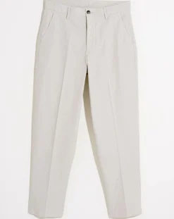 Pantalon chino en Coton Sherman coupe fuselée gris clair