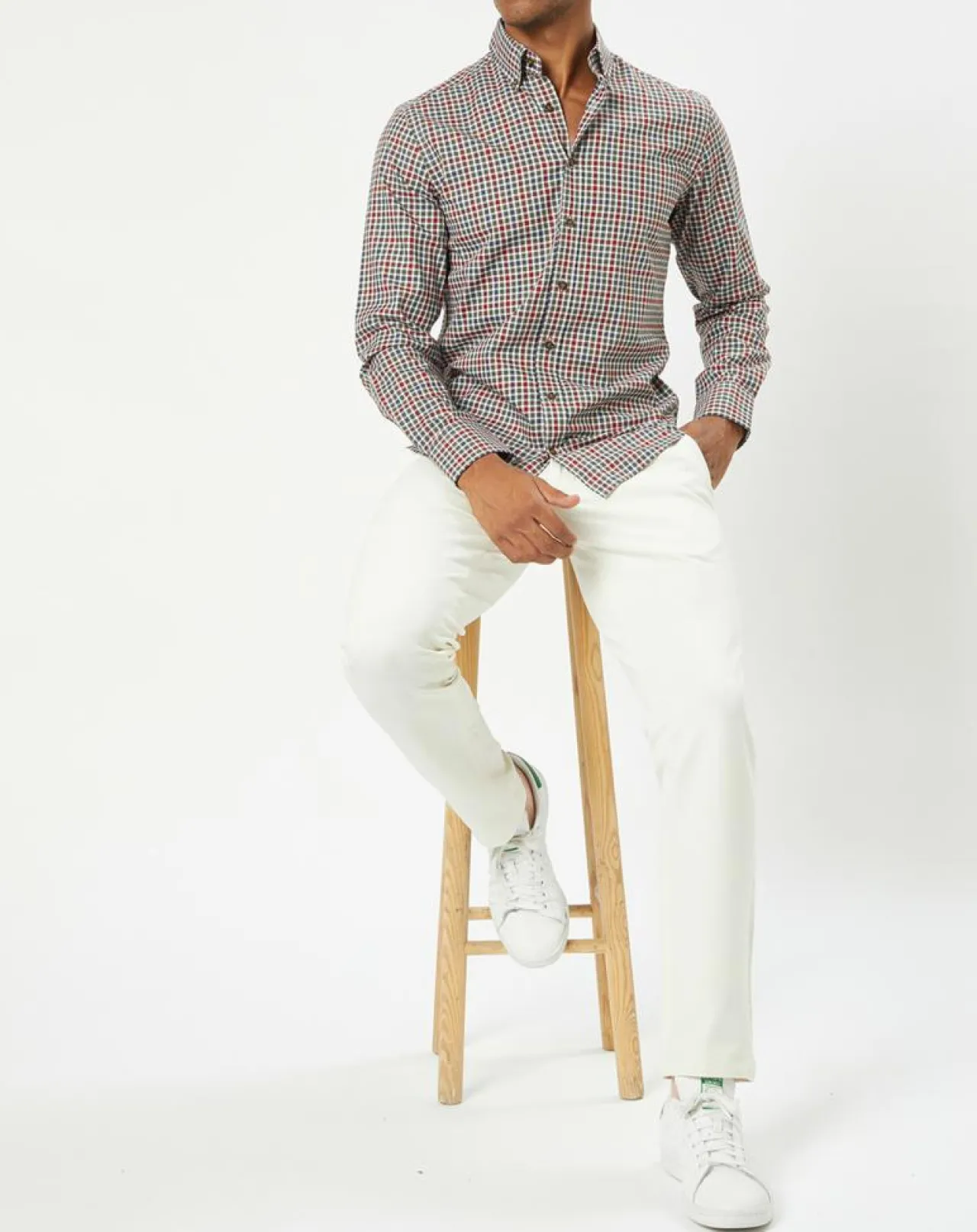 Pantalon Chino Jersey Sport écru