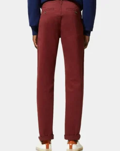 Pantalon Chino slim en Coton Bio Kutslim bordeaux