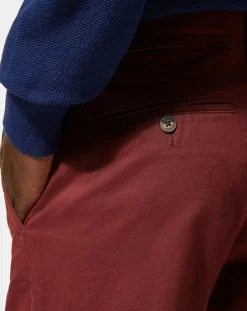 Pantalon Chino slim en Coton Bio Kutslim bordeaux