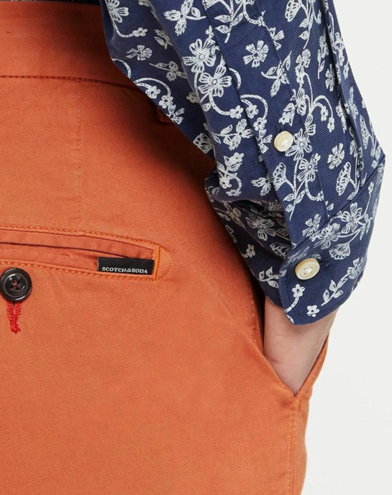 Pantalon chino Slim Fit Stuart Garment Dyed orange