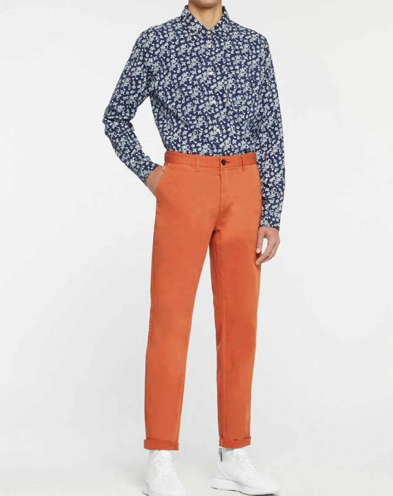 Pantalon chino Slim Fit Stuart Garment Dyed orange