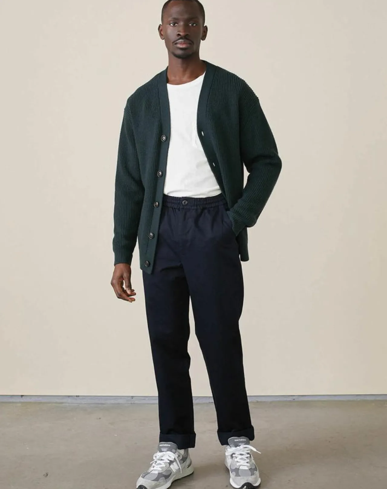 Pantalon chino slim Jory marine