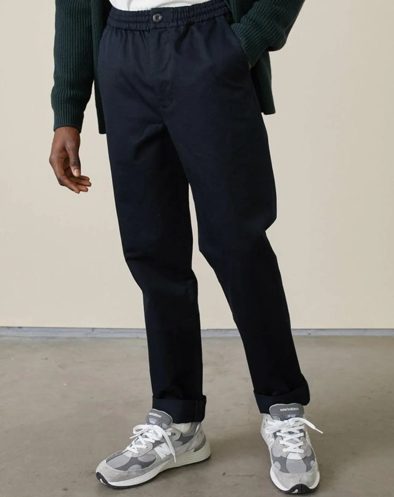 Pantalon chino slim Jory marine