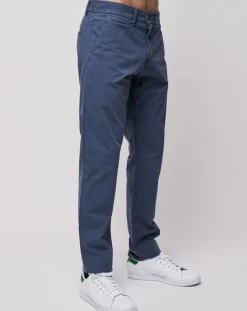 Pantalon chino slim Popplin Stretch bleu vintage