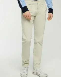 Pantalon chino slim Popplin Stretch beige