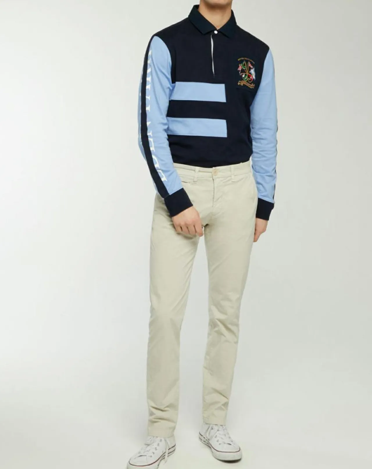 Pantalon chino slim Popplin Stretch beige