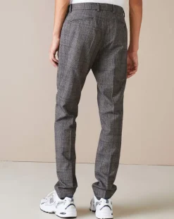 Pantalon chino slim Porths à carreaux gris