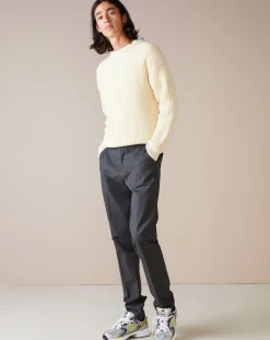 Pantalon chino slim Porths anthracite