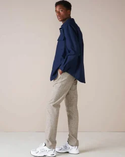 Pantalon chino slim Porths à carreaux beige