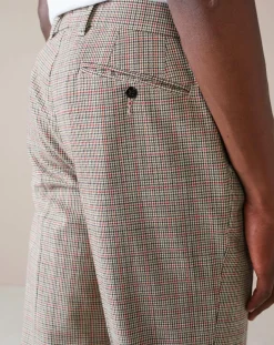 Pantalon chino slim Porths à carreaux beige