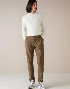 Pantalon chino slim Porths à carreaux marron