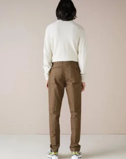 Pantalon chino slim Porths à carreaux marron