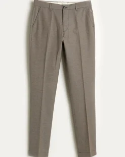 Pantalon chino slim Porths micro carreaux taupe