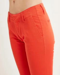 Pantalon Chino slim rouge