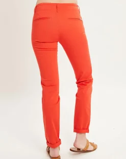 Pantalon Chino slim rouge