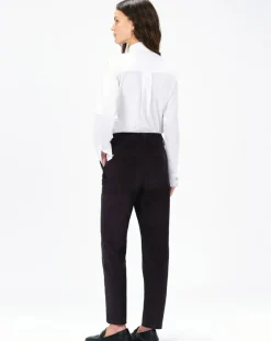 Pantalon cigarette Psidika gris foncé