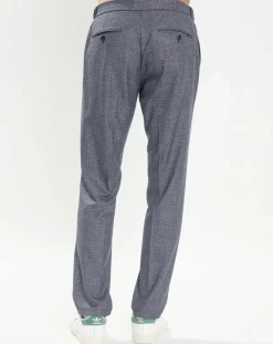 Pantalon City imprimé Prince de Galles bleu