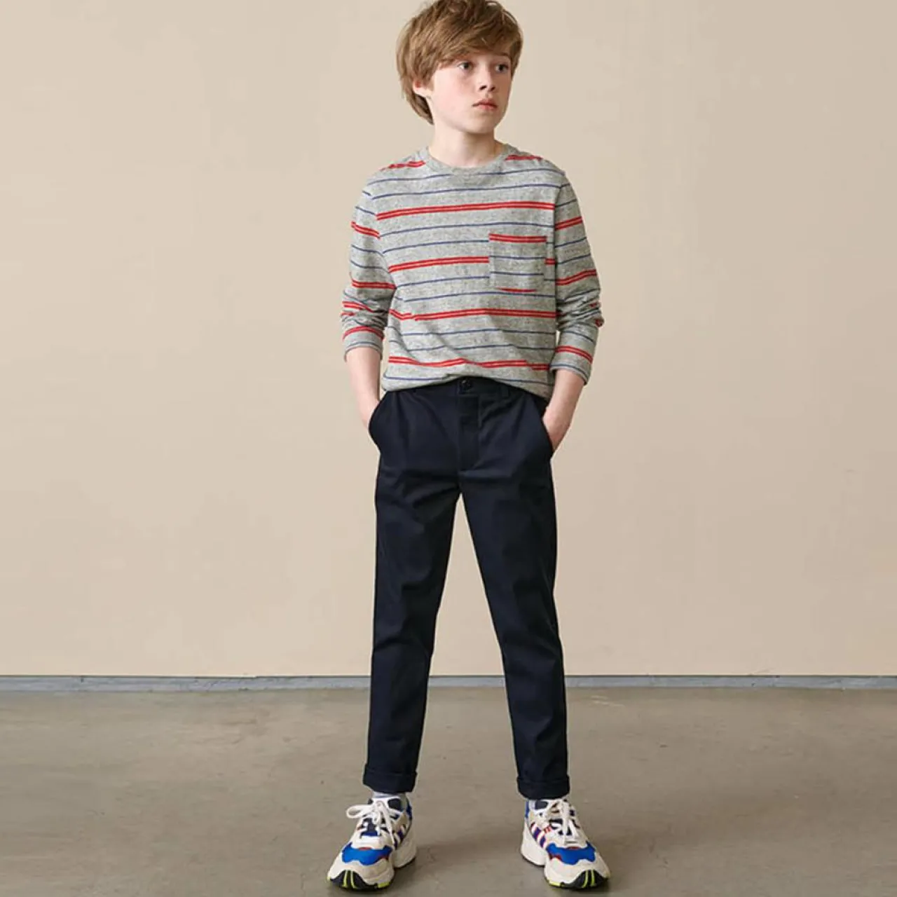 Pantalon classique Perry coupe droite bleu marine