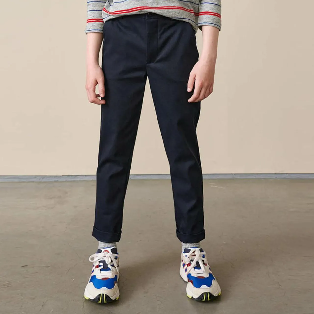 Pantalon classique Perry coupe droite bleu marine