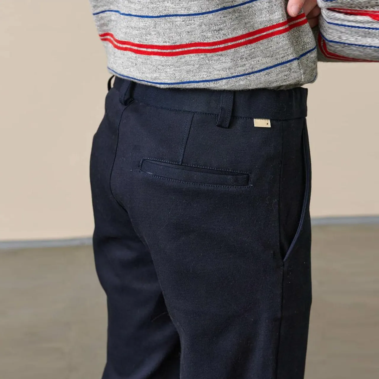 Pantalon classique Perry coupe droite bleu marine