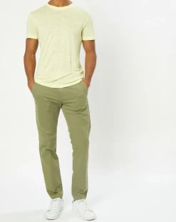 Pantalon Coton Bio Stig Tappered Leger kaki clair