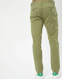 Pantalon Coton Bio Stig Tappered Leger kaki clair