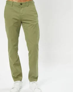 Pantalon Coton Bio Stig Tappered Leger kaki clair