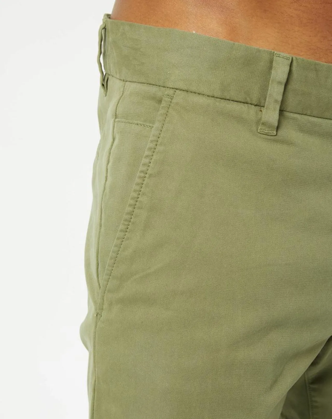 Pantalon Coton Bio Stig Tappered Leger kaki clair