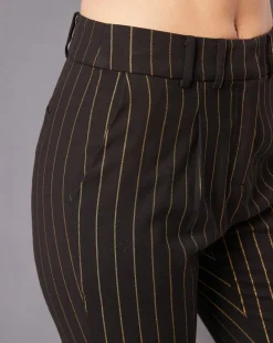 Pantalon court Jarod à rayures noir